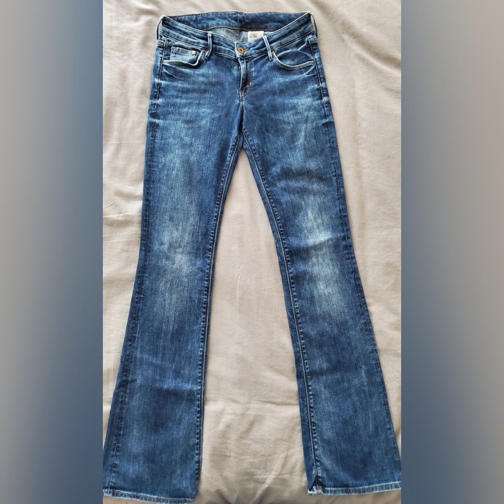 H&M acid wash boot cut jeans